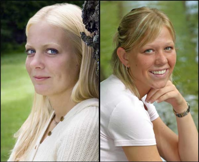 Whitney Cerak, left, and Laura Van Ryn were both involved in a fatal car accident in April 2006.